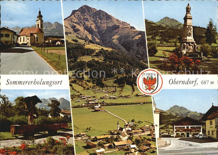 Oberndorf Tirol Pfarrkirche Kaisergebirge Ortskern Kitzbueheler Horn Denkmal