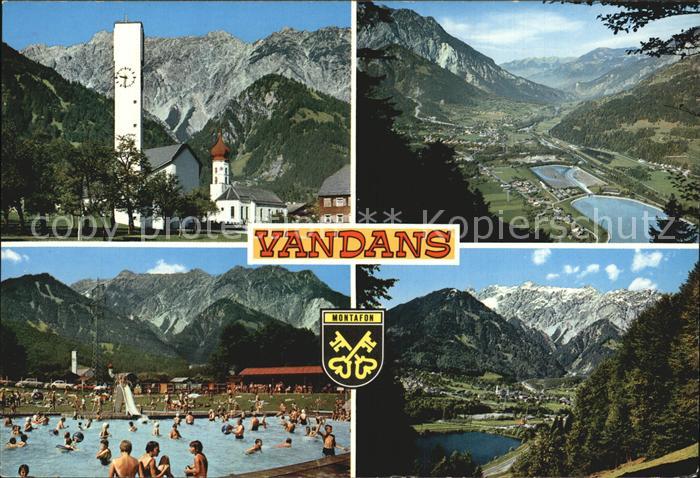 Vandans Vorarlberg Montafon Schwimmbad Panorama Kirche