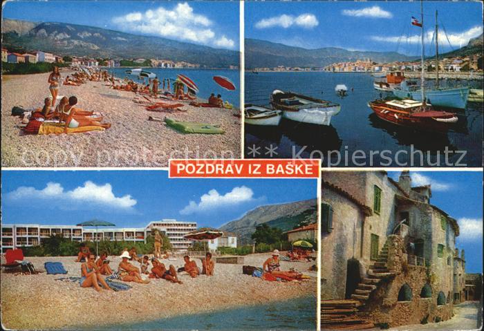 Baska Voda Strand Bootshafen