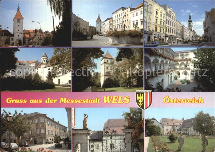 Wels Ledererturm Stadtplatz Stadtpfarrkirche Schloss Polheim