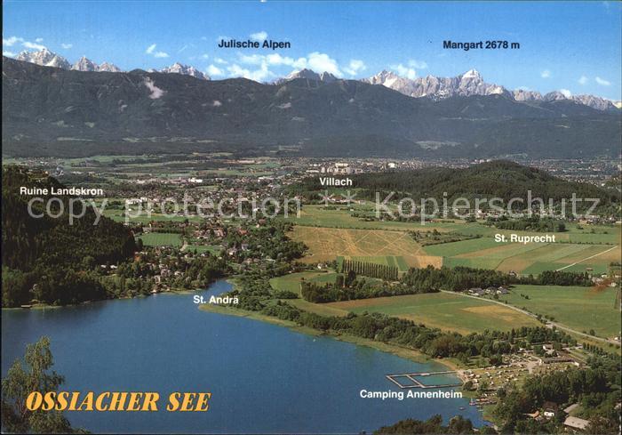 Ossiachersee Fliegeraufnahme