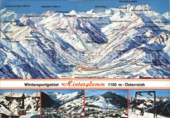 Hinterglemm Saalbach Seilbahn zum Schattberg Talschluss Zwoelferkogel Hochalm Li