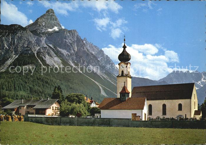 Ehrwald Tirol Sonnenspitzemit Kirche