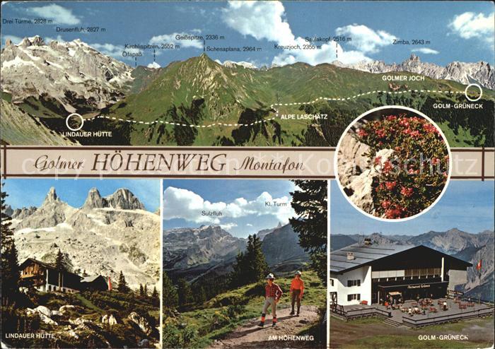 Tschagguns Vorarlberg Golmer Hoehenweg Lindauer Huette Grueneck