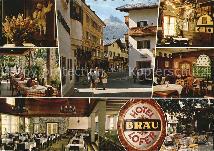 Lofer Hotel Braeu mit Reifhorn Speisesaal Terrasse