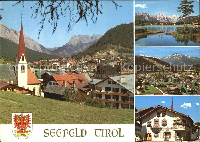 Seefeld Tirol Gesamtansicht mit Kirche
