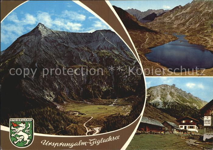 Schladming Obersteiermark Fliegeraufnahme Ursprungsalm Giglachsee