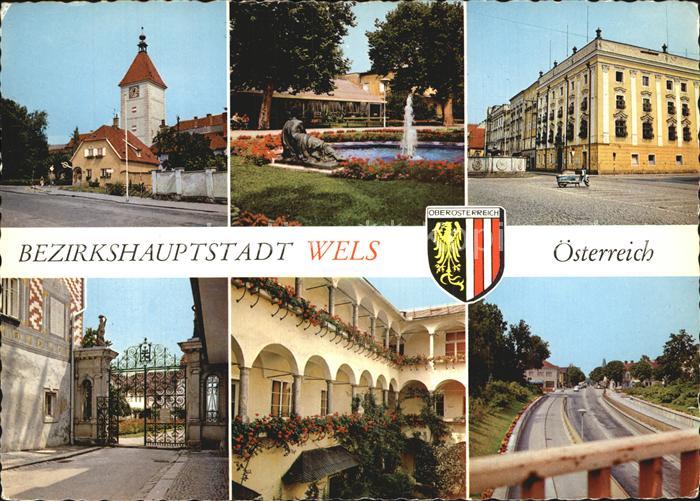 Wels Stadtturm Venusbrunnen Rathaus Burggarten