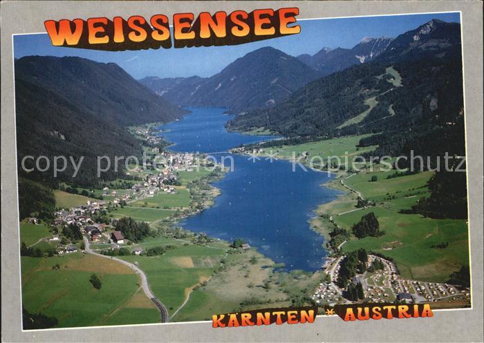 Weissensee Kaernten Fliegeraufnahme