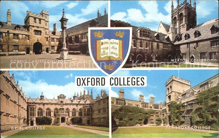 Oxford Oxfordshire Merton College Pembroke College Corpus Christi College