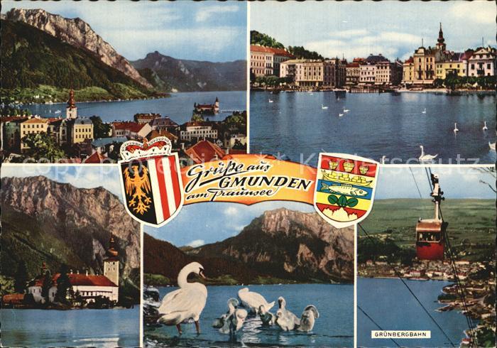 Gmunden Salzkammergut Gruenbergbahn Traunstein Landeplatz Schloss Ort