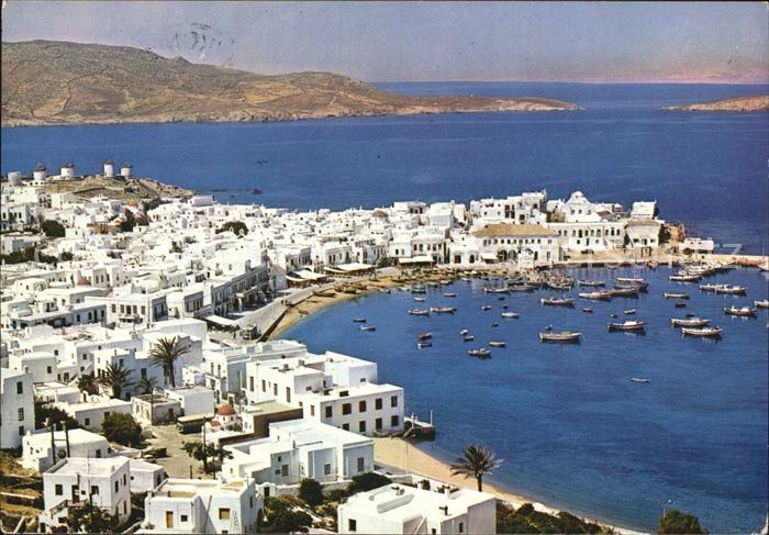 Mykonos Kykladeninsel aegaeis Teilansicht