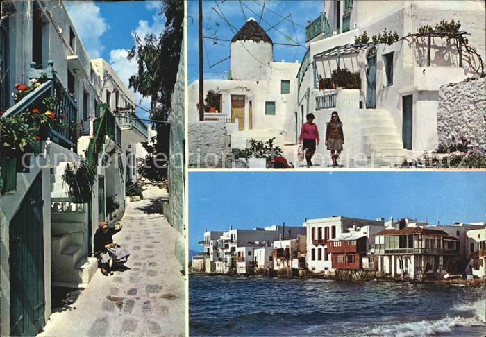 Mykonos Kykladeninsel aegaeis Kleine Gaesschen Ufer