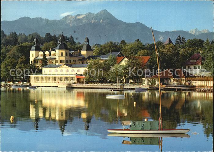 Velden Woerthersee Schloss mit Mittagskogel