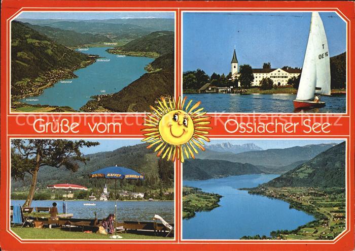 Ossiachersee Fliegeraufnahme Panorama Badestelle