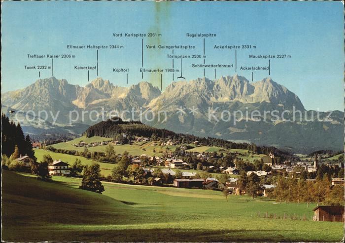 Kitzbuehel Tirol Blick gegen den Wilden Kaiser