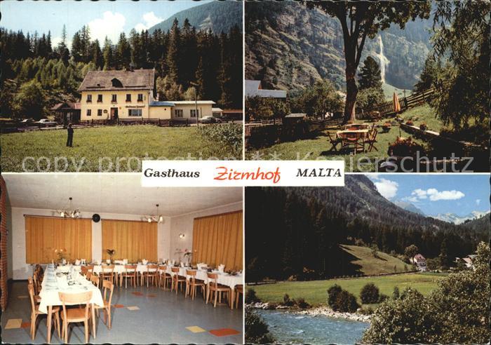 Malta Kaernten Gasthaus Zirmhof Speiseraum Aussenansicht mit Garten