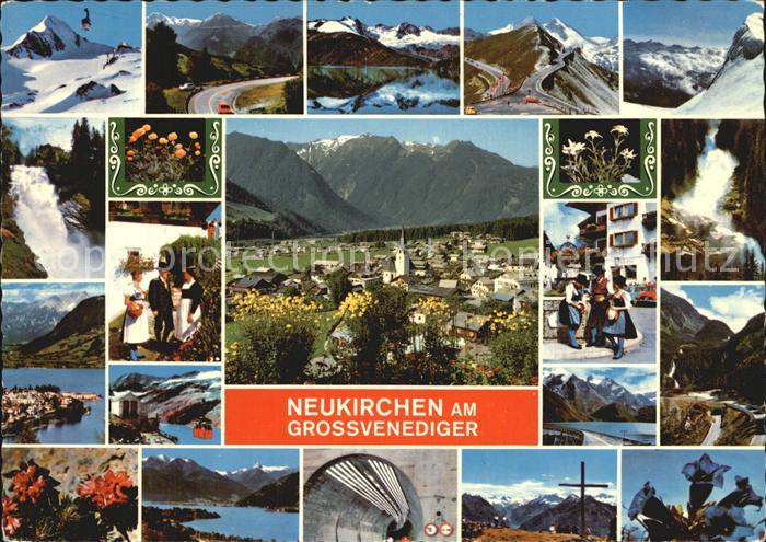 Neukirchen Grossvenediger Teilansicht Tunnel Wasserfall Trachtentraeger