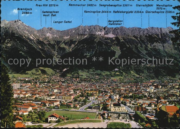 Innsbruck Blick gegen Nordkette