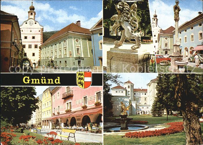 Gmuend Kaernten Park Statue Stadttor