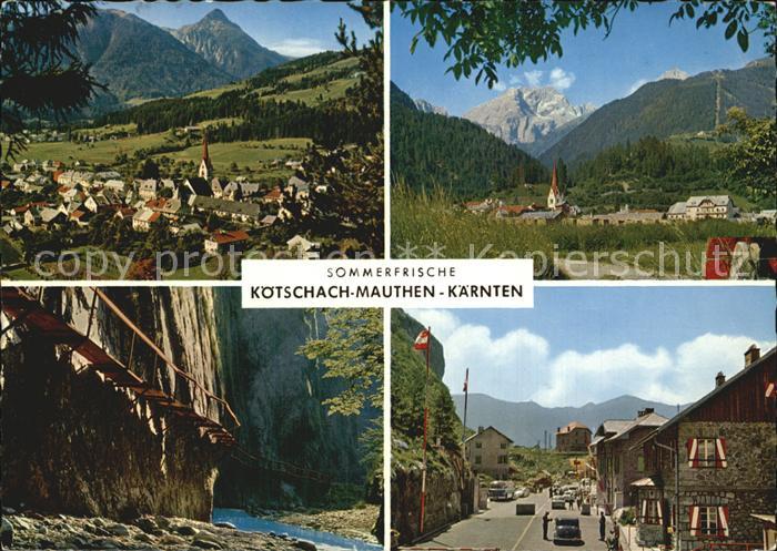 Koetschach-Mauthen Kaernten Teilansicht mit Kirche