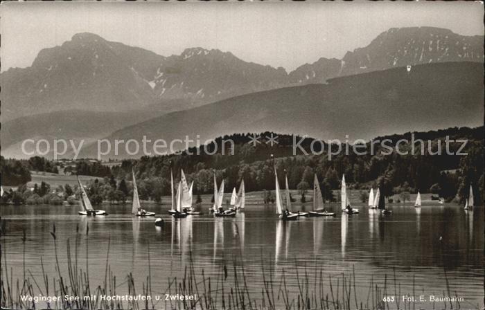 Waging See Waginger See Segeln Hochstaufen und Zwiesel Chiemgauer Alpen