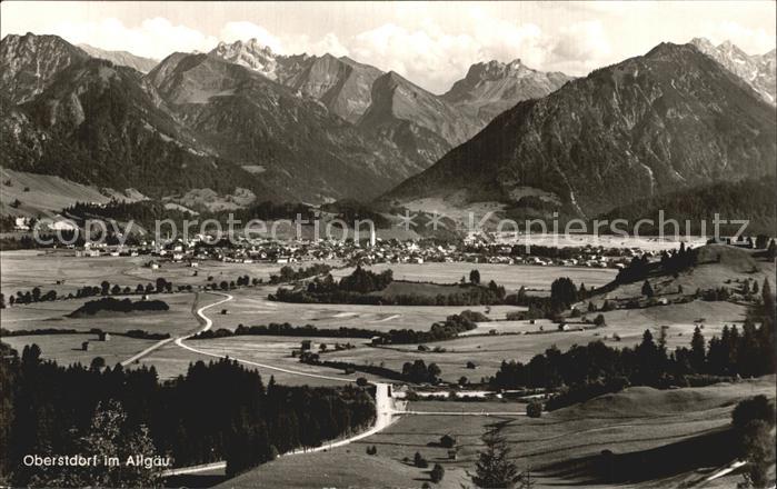 Oberstdorf Gesamtansicht mit Alpenpanorama