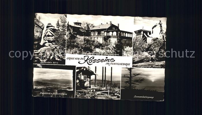 Troestau Koesseine Fichtelgebirge Haberstein Unterkunftshaus Aussichtsturm Sonne