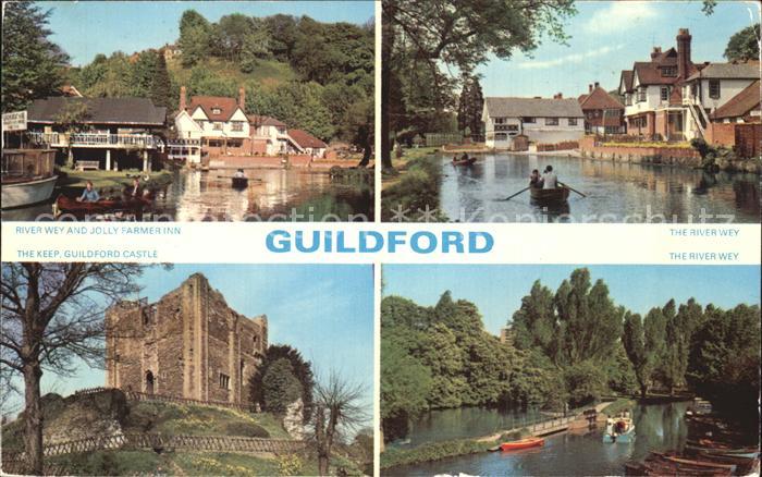 Guildford River Wey Jolly Farmer Inn Keep Castle