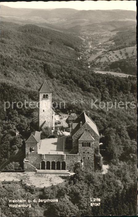 Weinheim Bergstrasse Wachenburg Fliegeraufnahme