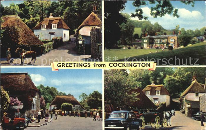 Cockington Dorfansicht Pferdekutsche
