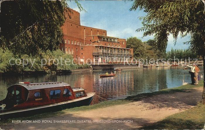 Stratford-Upon-Avon River Avon and Royal Shakespeare Theatre