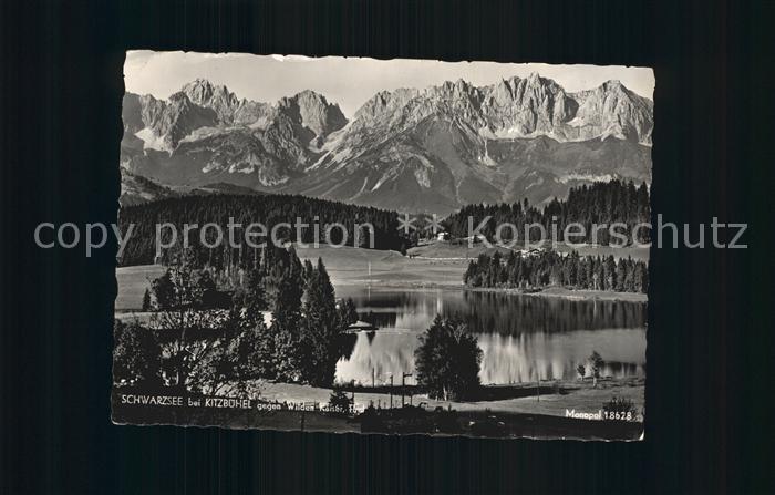 Schwarzsee Tirol Panorama Blick gegen Wilden Kaiser Kaisergebirge