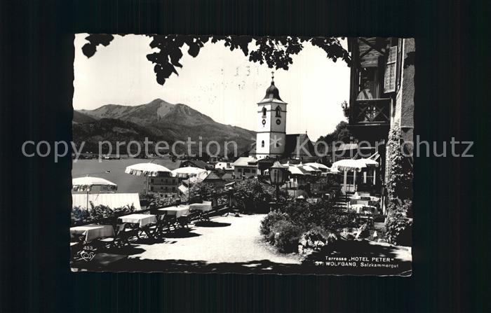 St Wolfgang Wolfgangsee Terrasse Hotel Peter Kirche