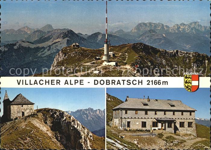 Villacher Alpe Berghaus Sendeturm Alpenpanorama Kirche Ludwig Walter Haus