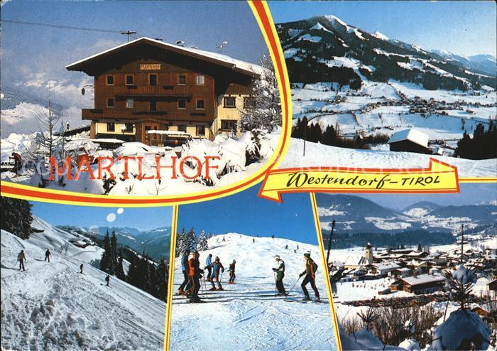 Westendorf Tirol Pension Martlhof am Nachsoellberg Schigebiet Winterpanorama