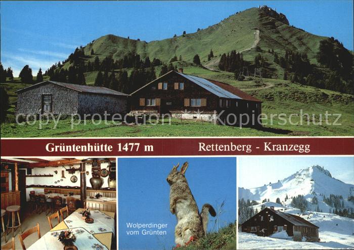 Rettenberg Oberallgaeu Gruentenhuette Wolperdinger vom Gruenten Winterpanorama