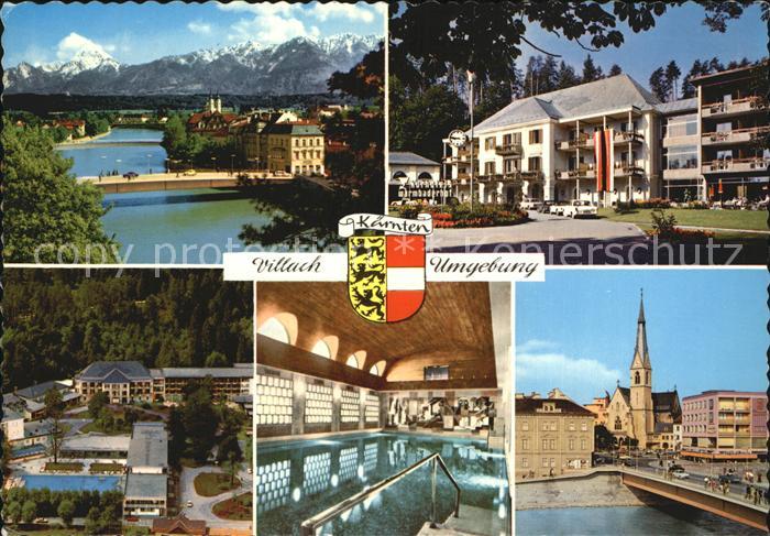 Villach Kaernten Stadt an der Drau Kurhotel Badeanlage Warmbad Alpenblick