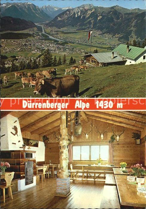 Reutte Tirol Duerrenberger Alpe Berggaststaette Kuehe Alpenpanorama