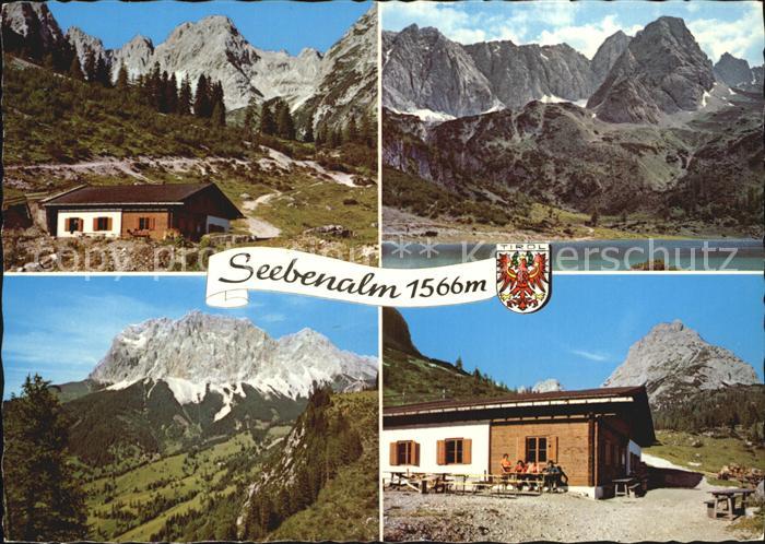 Ehrwald Tirol Seebenalm gegen Gruenstein Drachenkopf Zugspitze Sonnenspitze