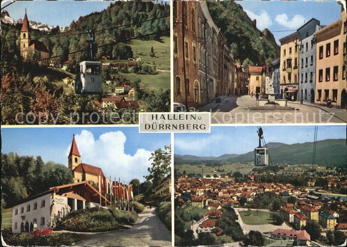 Hallein mit Duerrnberg Schoendorfer Platz Salbergbahn Salinenstadt
