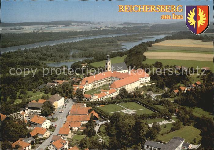 Reichersberg Inn Augustiner Chorherrenstift Inntal Fliegeraufnahme