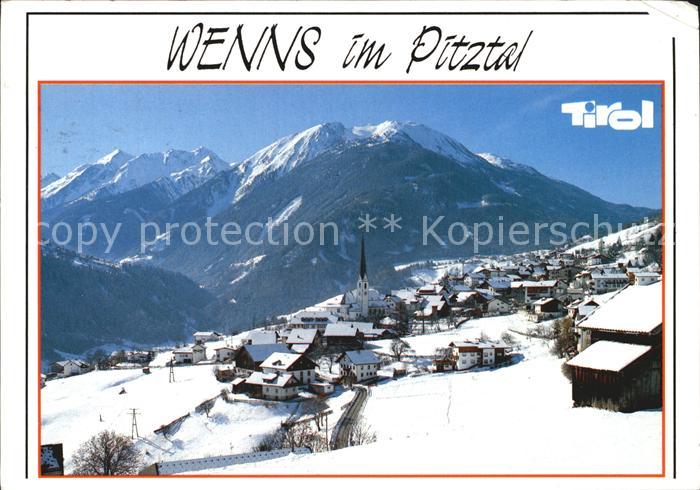 Wenns Pitztal Tirol Gesamtansicht mit Alpenpanorama im Winter