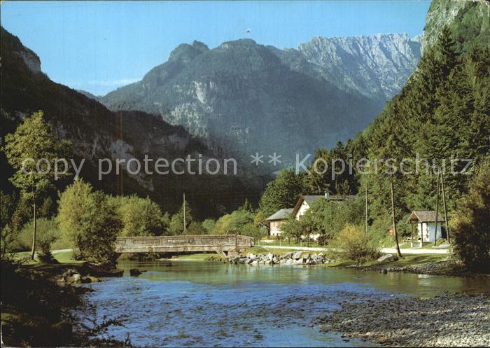 Golling Salzach Bluntautal Blick gegen Schneibstein Berchtesgadener Alpen