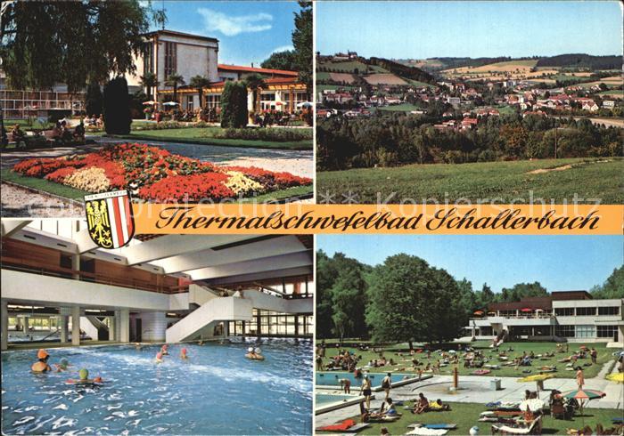 Schallerbach Bad Kuranstalt Ortsansicht Hallenbad Freibad Thermalschwefelbad