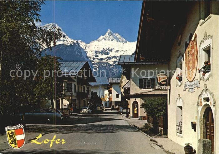 Lofer Ortspartie mit Blick zum Reifhorn Loferer Steinberge