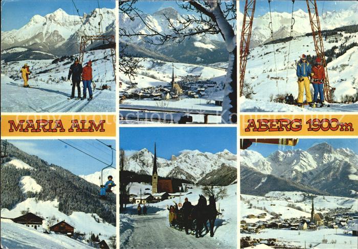 Maria Alm Steinernen Meer Wintersportzentrum Skigebiet Aberg Alpenpanorama Pferd