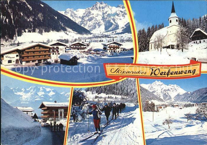 Werfenweng Skigebiet Tennengebirge Langlauf Winterpanorama Alpen