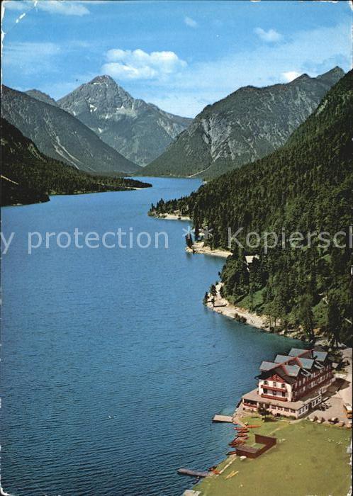 Reutte Tirol Hotel Forelle am Plansee Alpenpanorama Fliegeraufnahme