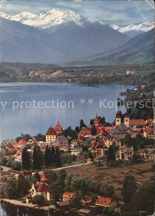 Millstatt Millstaettersee mit Kreuzeck Wettersteingebirge